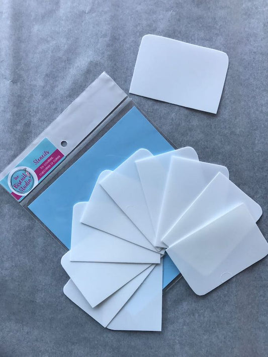 DIY scraper for stencilling iced cookies