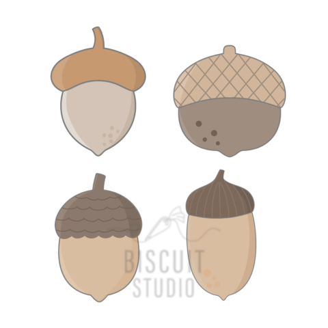 Mini Acorn Cookie Cutter Set