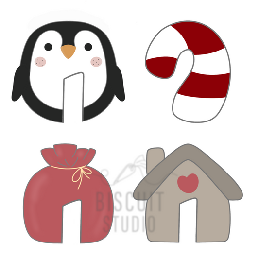 Mini Christmas mug huggers V3 Cookie Cutter Set