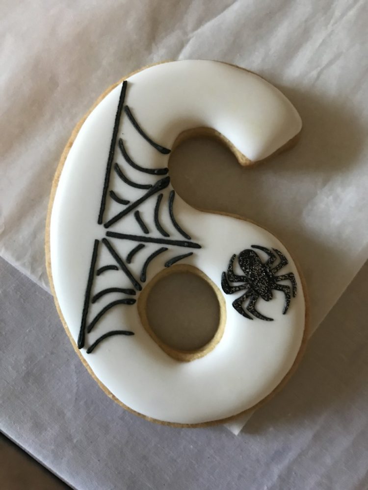 Spiderweb with spiders cookie stencil