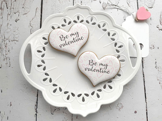 Be my Valentine cookie stencil – food safe cookie stencil by Biscuit Studio
