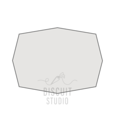 Hexagonal shape cookie cutter by Biscuit Studio