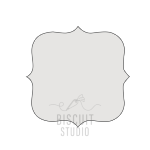 Vintage Plaque Cookie Cutter by Biscuit Studio.