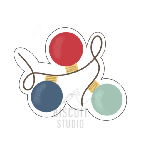 Christmas Lights Cookie Cutter by Biscuit Studio, they are festive ad ideal for your next Christmas party.