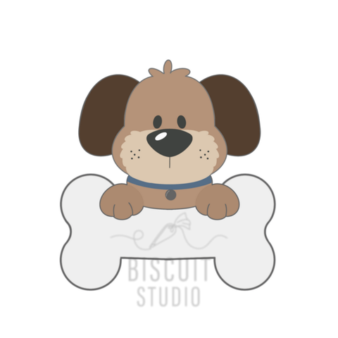 Dog bone plaque cookie cutter by Biscuit Studio is perfect for pet or dog themed events and parties.
