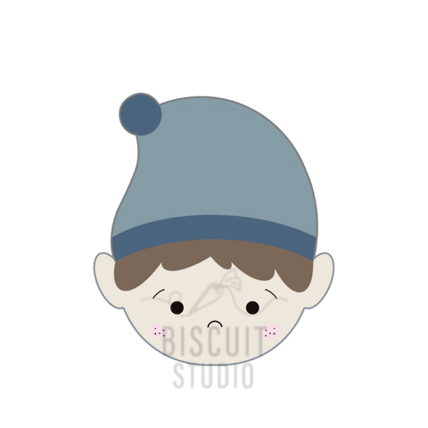 Elf wearing a blue beanie cutter