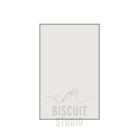 Minimalist rectangle cookie cutter design by Biscuit Studio