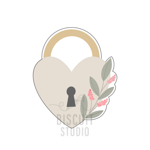 Lock with leaves cookie cutter