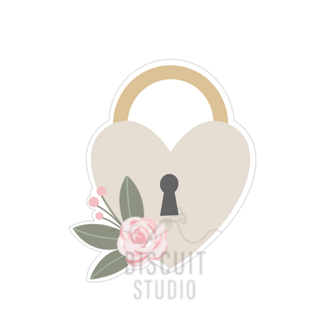 Lock with rose cookie cutter