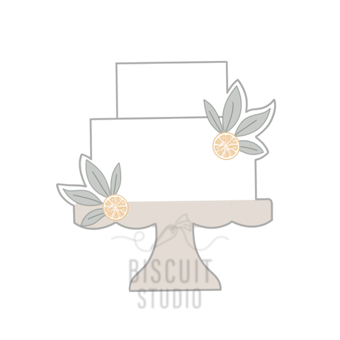 2 tier cake with leaves V3 cookie cutter