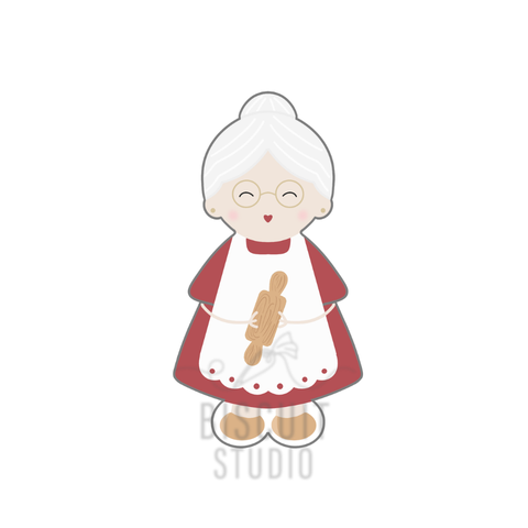 Baking Mrs. Claus Cookie Cutter