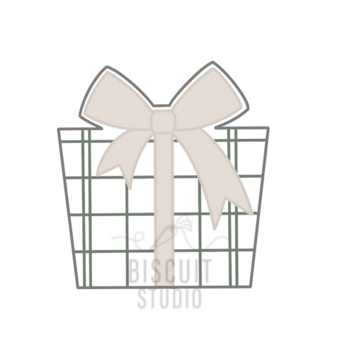 Square gift with bow Cookie Cutter