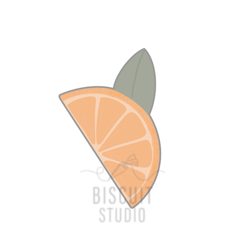 Orange half slice Cookie Cutter
