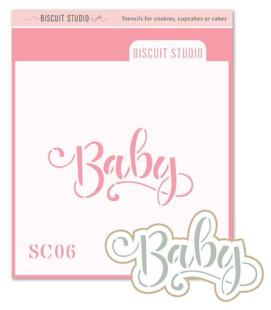 Baby Cutter & Stencil Set – food safe cookie stencil by Biscuit Studio