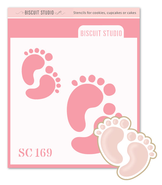 Baby feet Cutter & Stencil Set