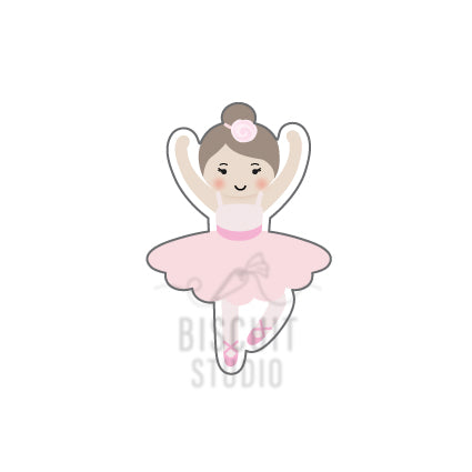 Ballerina Cookie Cutter – food safe PLA cookie cutter by Biscuit Studio