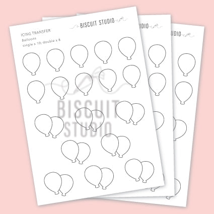 Balloon icing transfer template