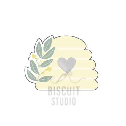Bee hive with florals cookie cutter
