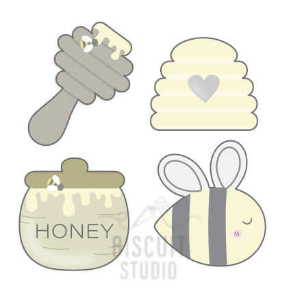 Mini Bee Cookie Cutter Set