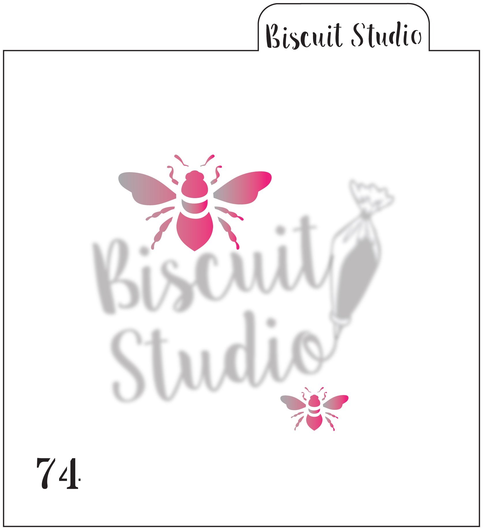 Single bee cookie stencil