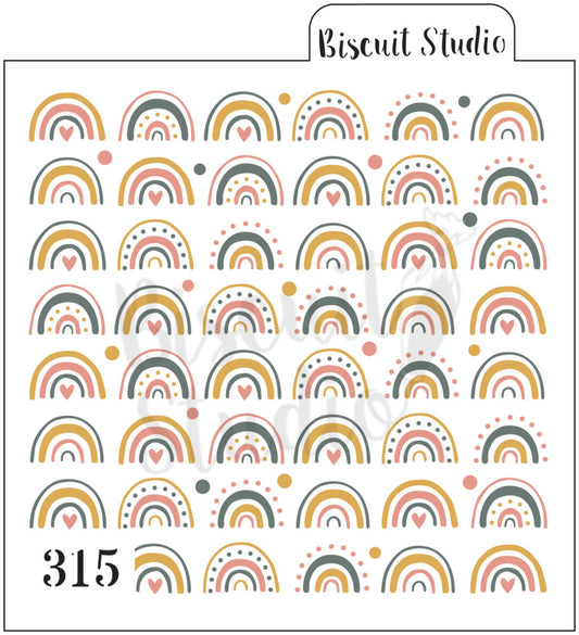 Boho Rainbow 3 set cookie stencil