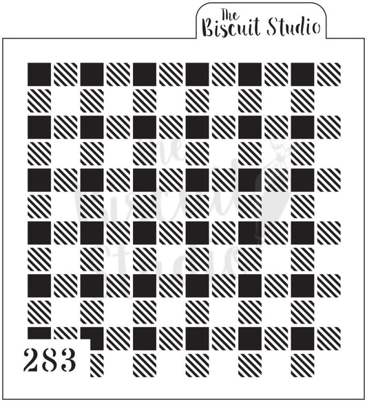 Small buffalo plaid cookie stencil
