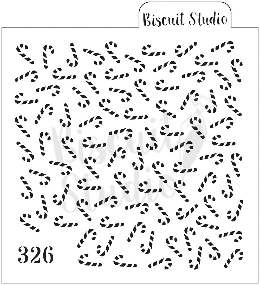Candy cane background cookie stencil