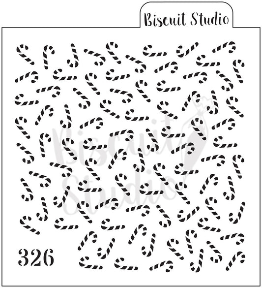 Candy cane background cookie stencil