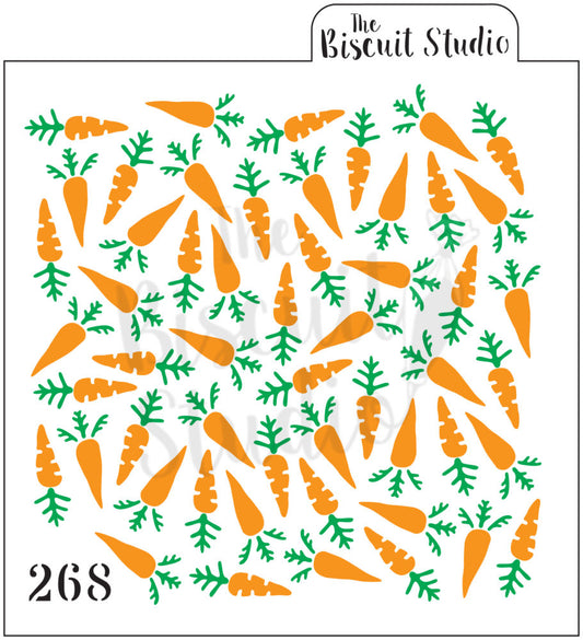 Carrot background cookie stencils (2 set)