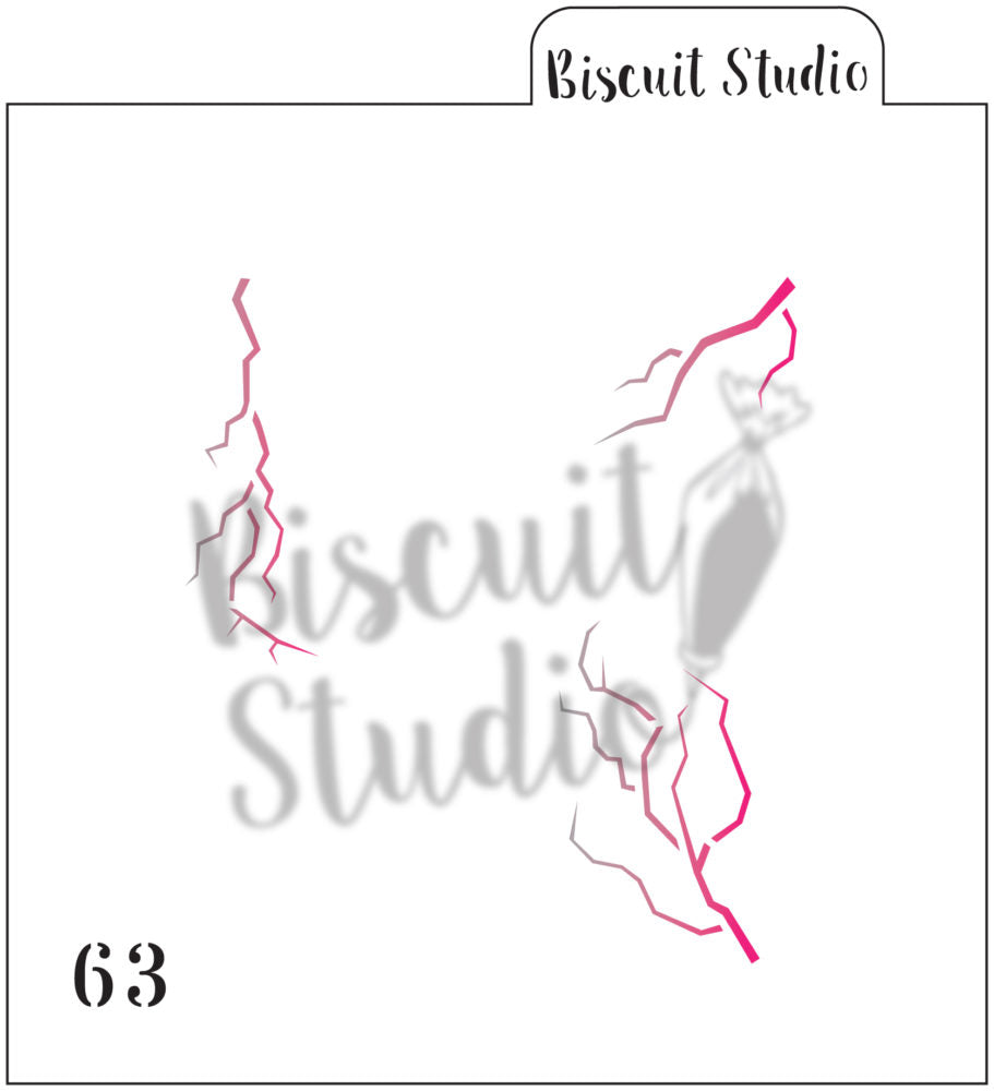 *Cracks, veins or lightning cookie stencil