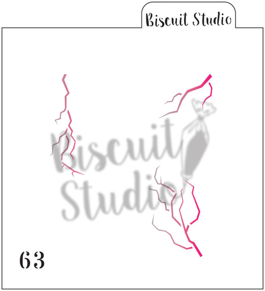 *Cracks, veins or lightning cookie stencil