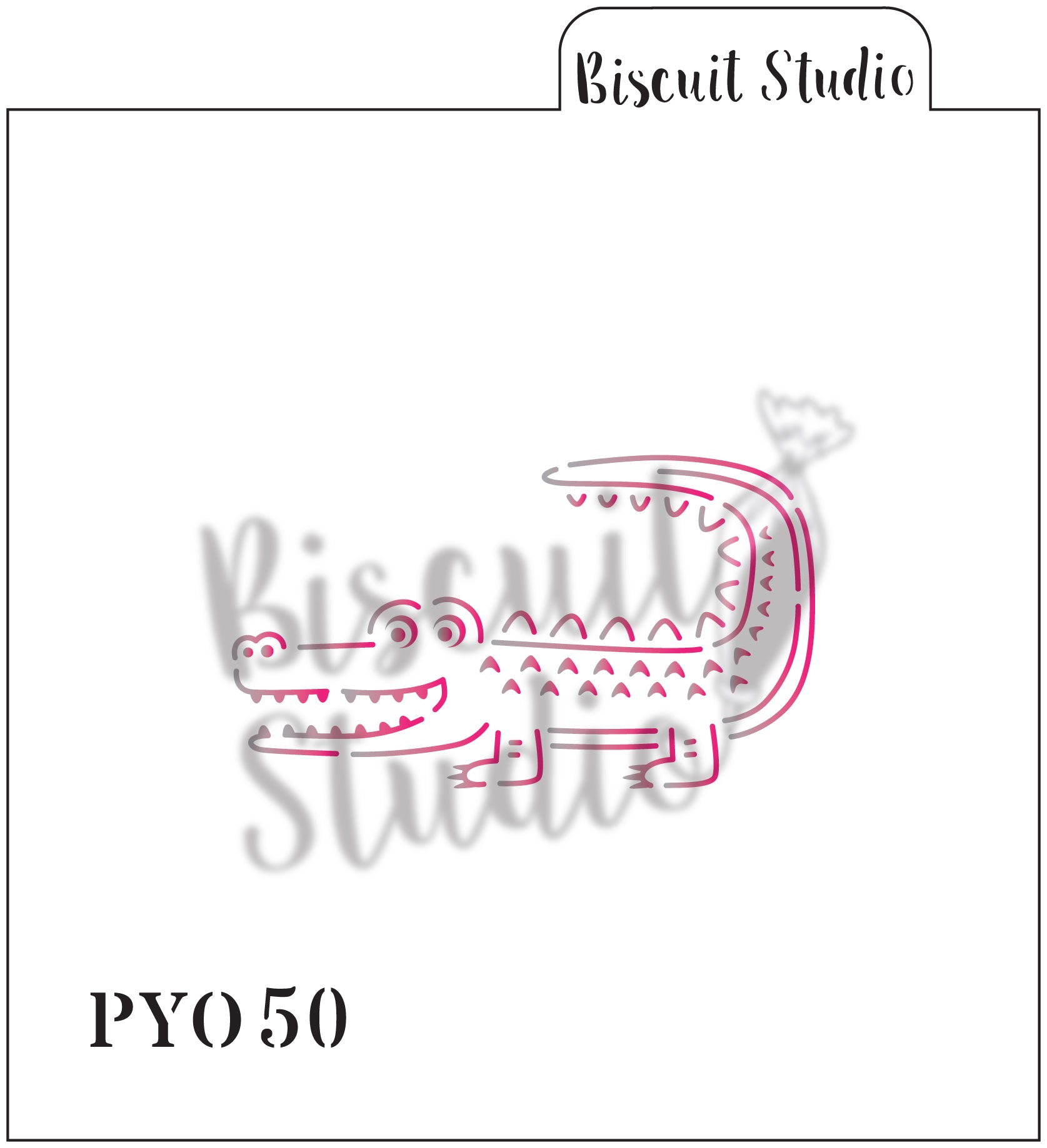 PYO Crocodile cookie stencil