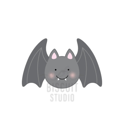 Cute bat cookie cutter by Biscuit Studio - available for download