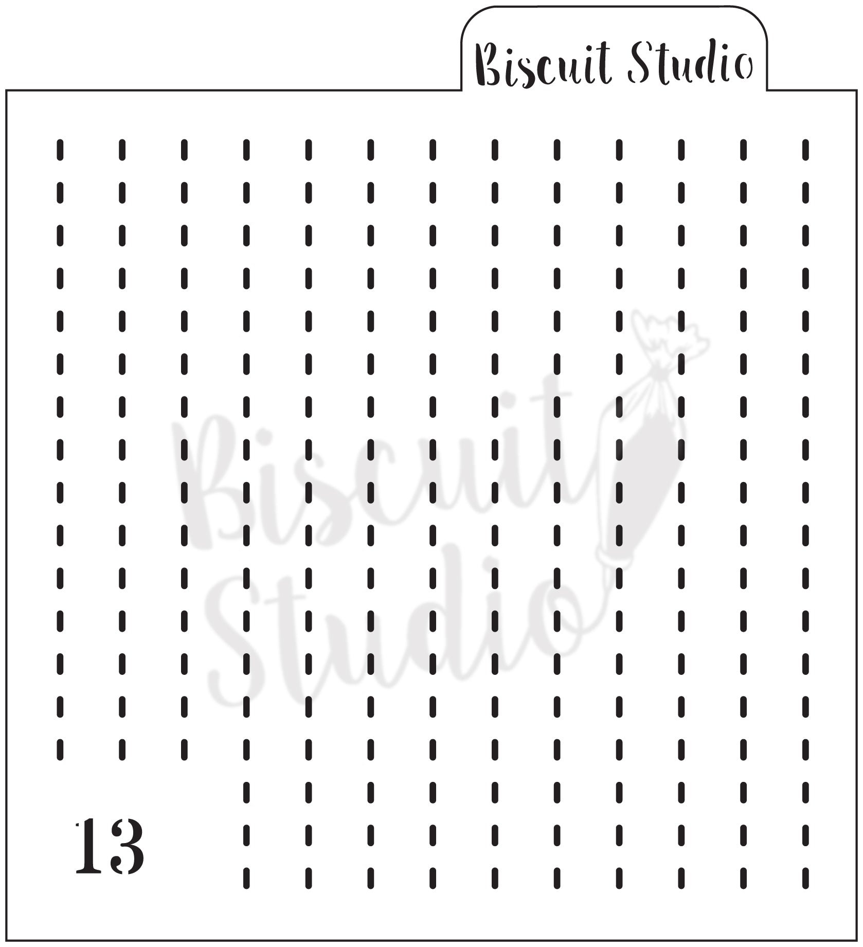 Dash lines cookie stencil