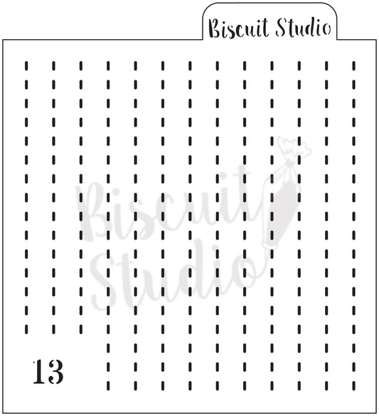 Dash lines cookie stencil