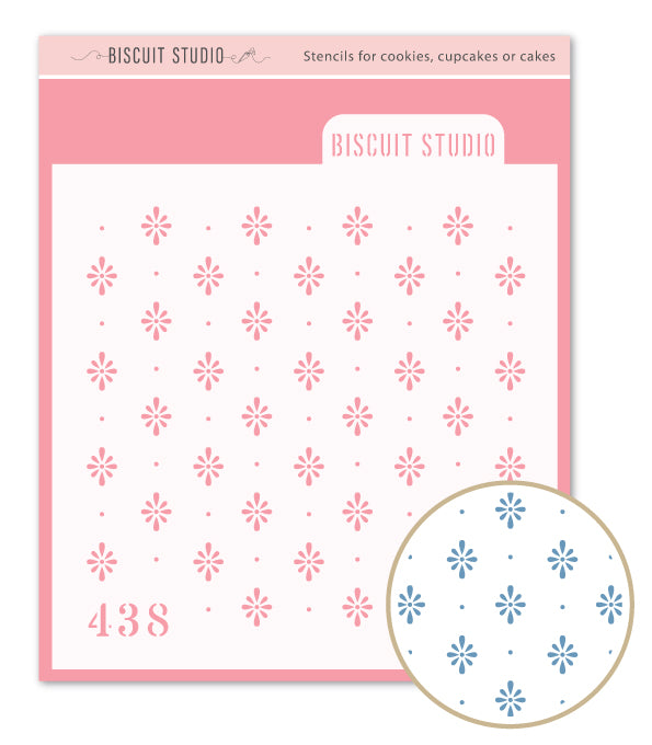 Biscuit Studio cookie stencil with decorative diamond pattern