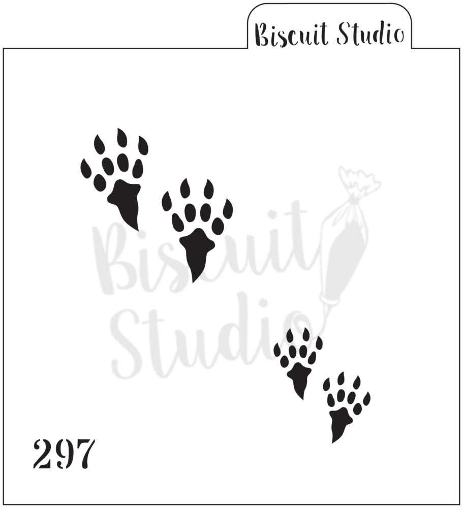 Dinosaur footprints cookie stencil