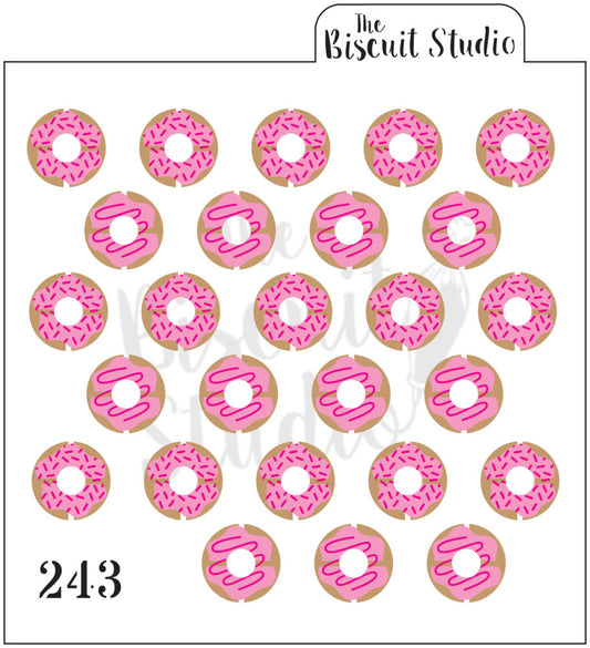 Donut background cookie stencil (3 set)