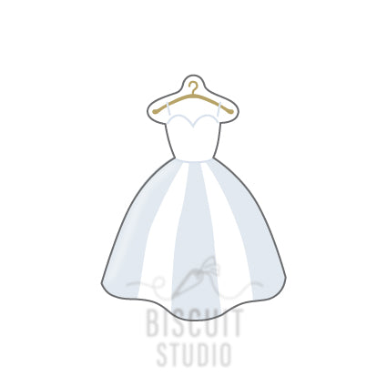 Dress on a hanger cookie cutter
