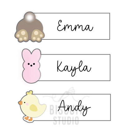 Easter name plaque Cookie Cutter set of 3