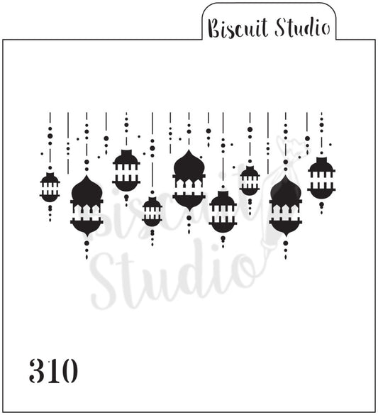 Eid hanging Lanterns cookie stencil