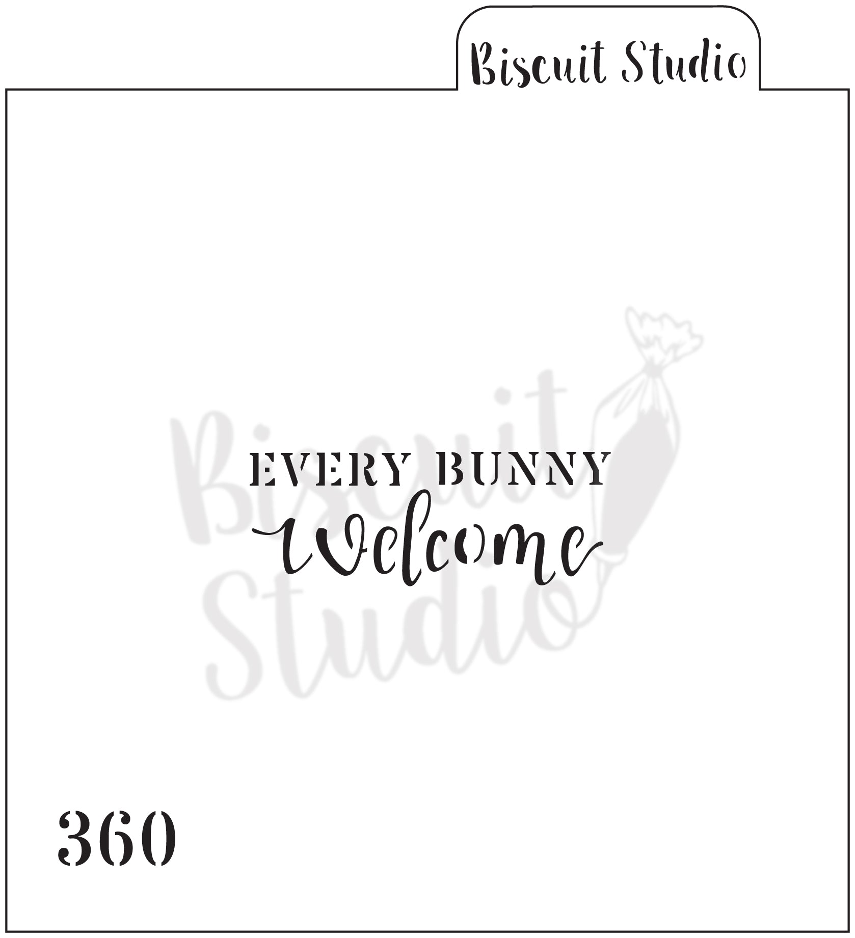 Every Bunny Welcome cookie stencil