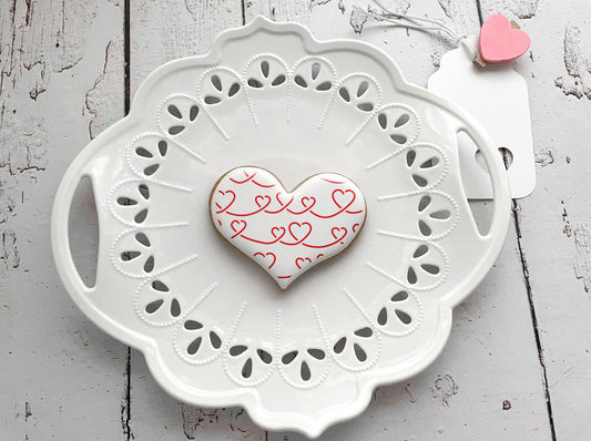 Loopy heart background Cookie Stencil