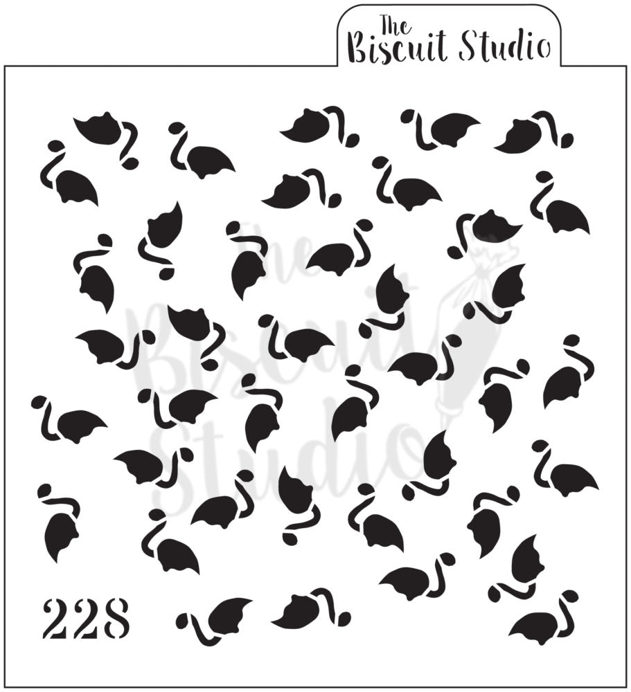 Mixed flamingo background cookie stencil (2 set)