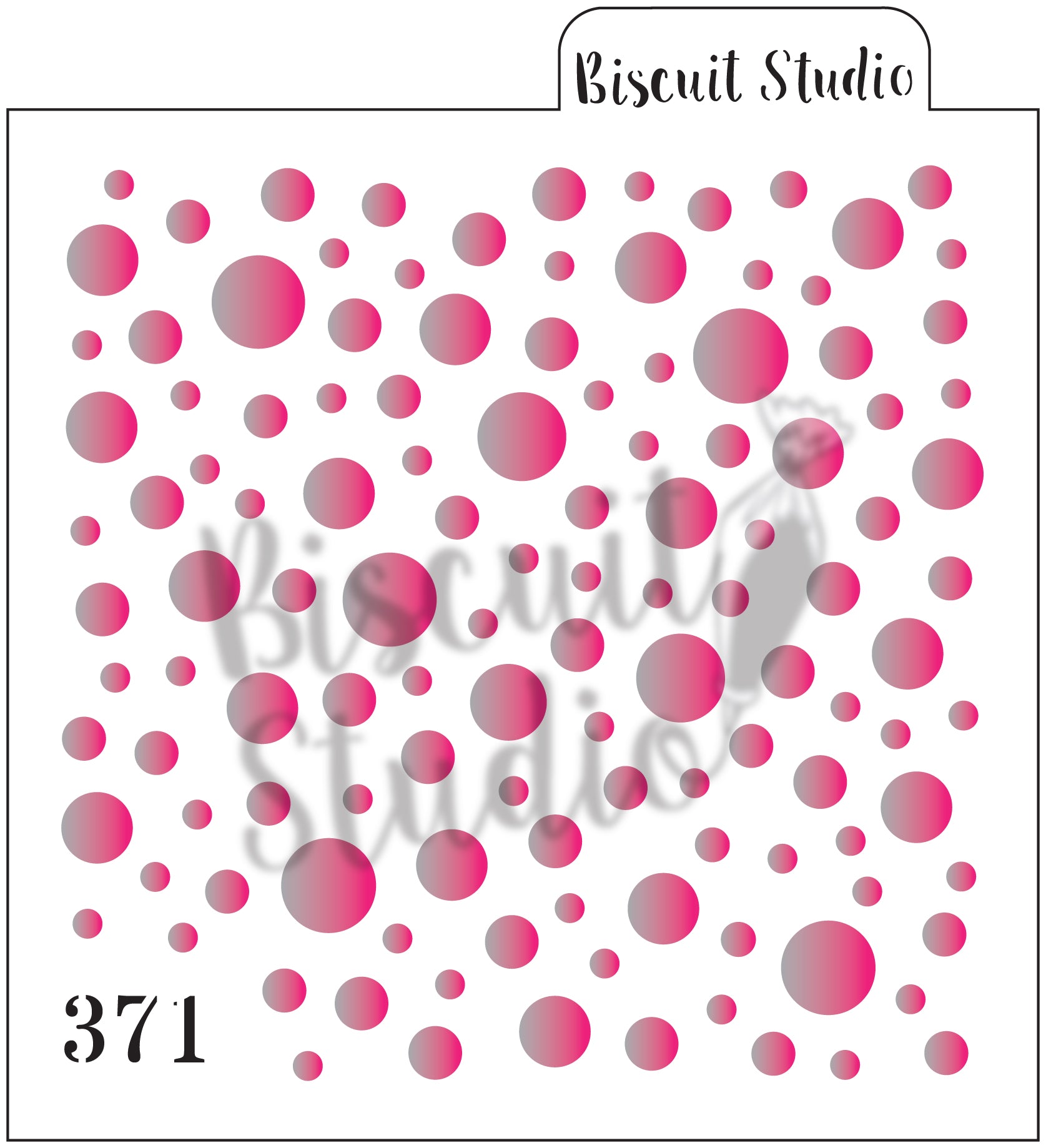 Floating dots background cookie stencil