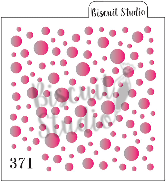 Floating dots background cookie stencil