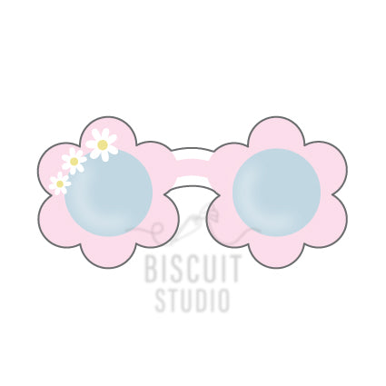 Flower sunglasses cookie cutter