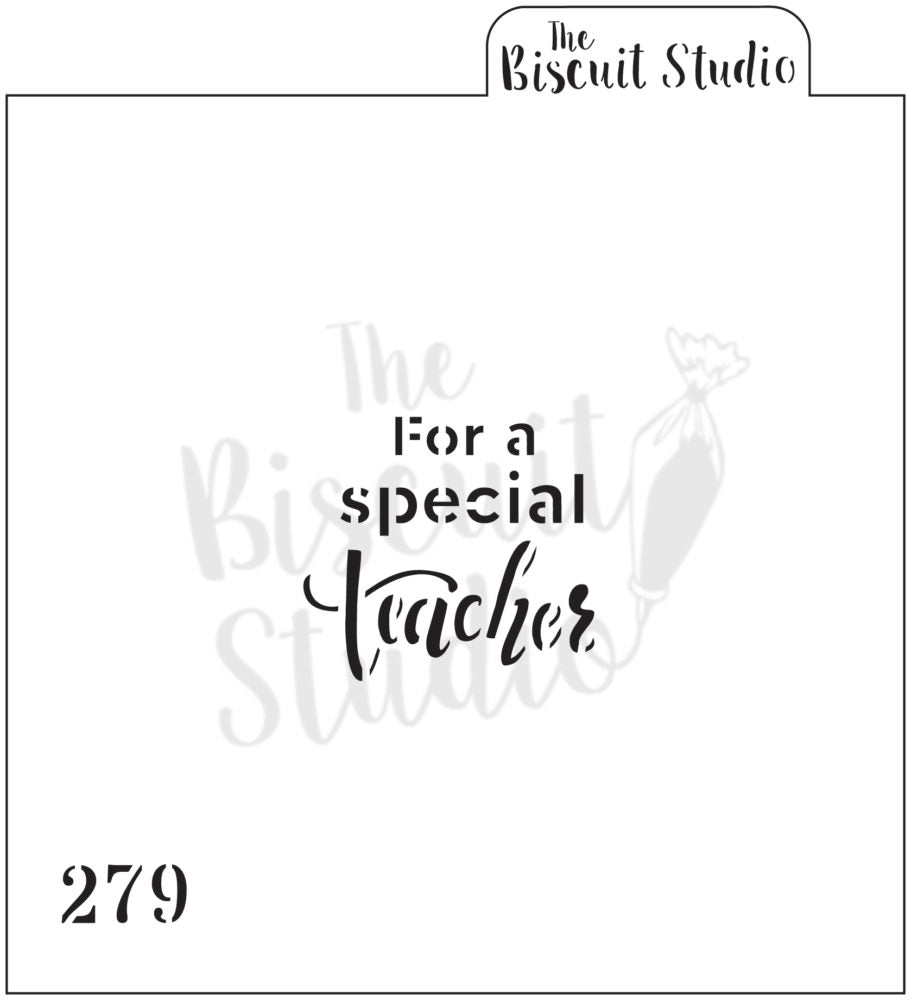 For a special teacher cookie stencil