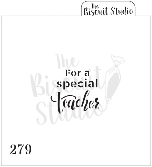 For a special teacher cookie stencil
