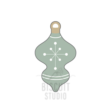 Decorative ornament cookie cutter with a snowflake design